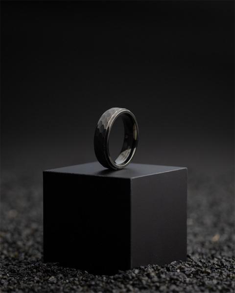 6 mm Titanring mit Schwarz-auf-Schwarz-Finish - Duplus Black